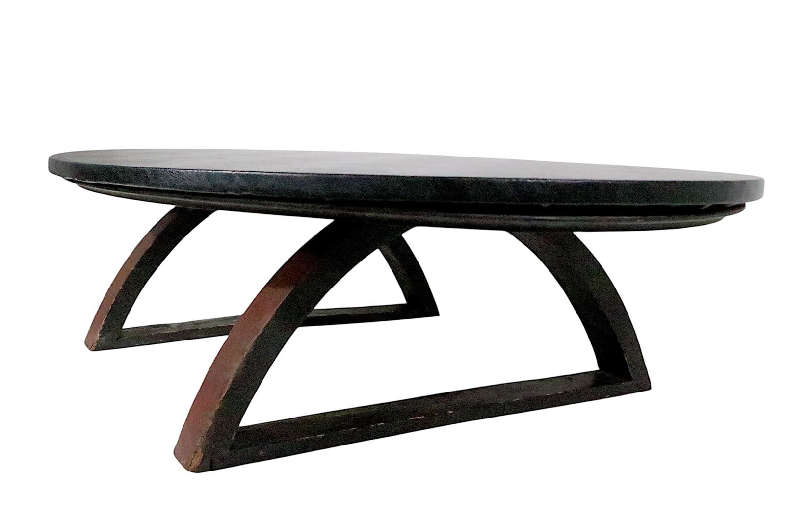 Folky Modernist Oval Coffee Table - 10