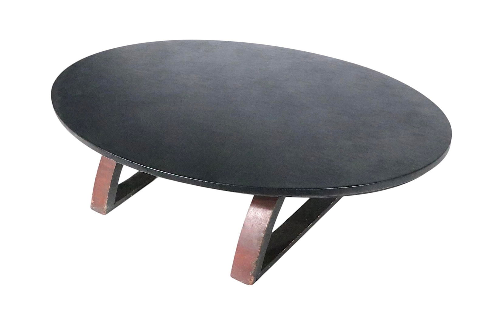 Folky Modernist Oval Coffee Table - 12