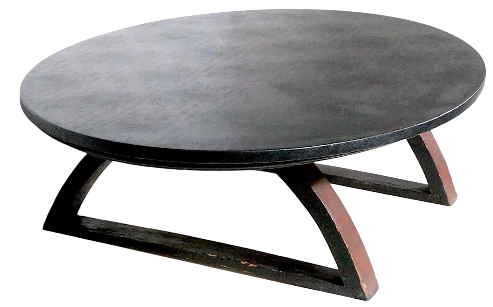 Folky Modernist Oval Coffee Table - 2