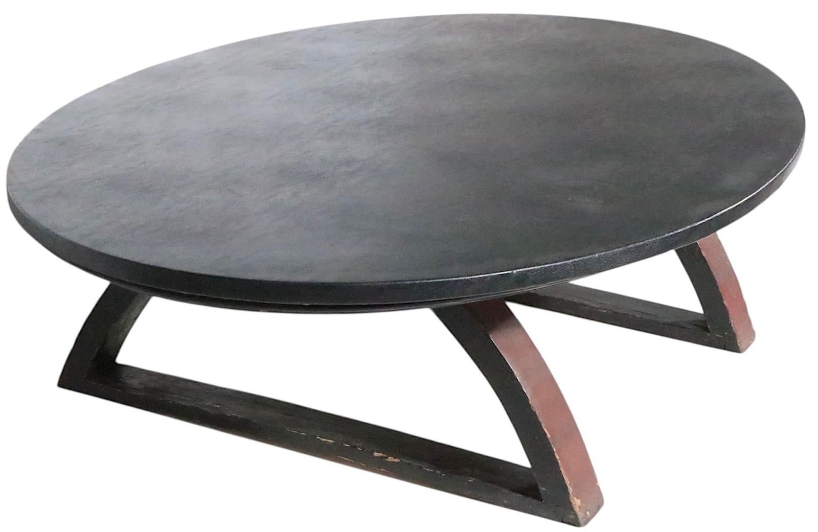 Folky Modernist Oval Coffee Table - 3
