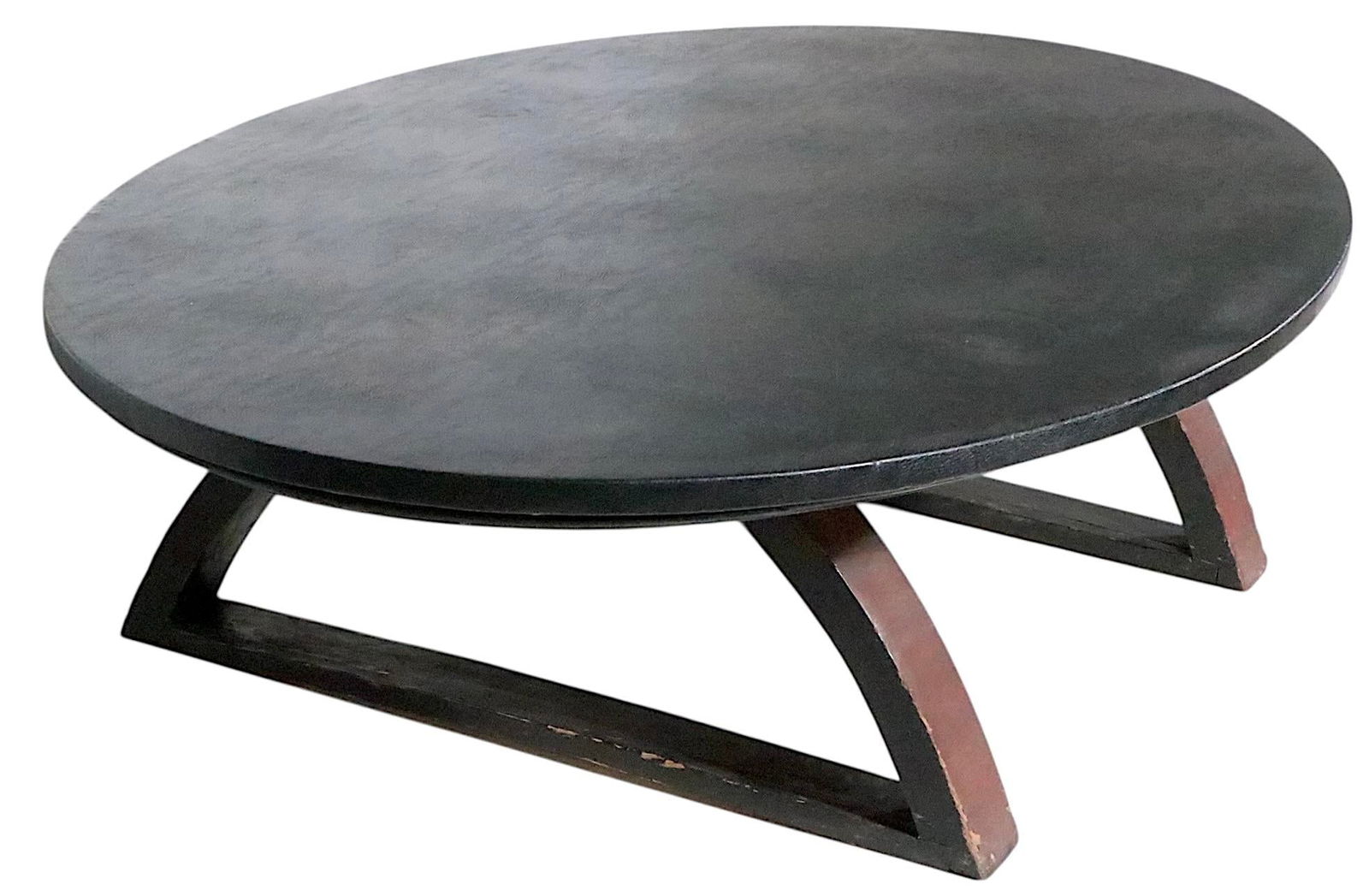 Folky Modernist Oval Coffee Table - 4