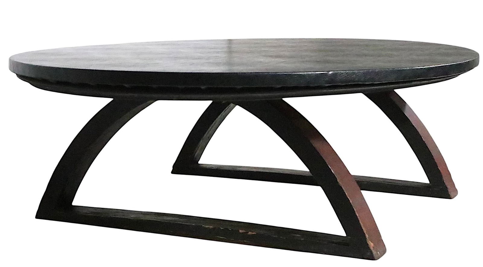 Folky Modernist Oval Coffee Table - 5