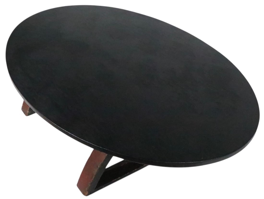 Folky Modernist Oval Coffee Table - 8