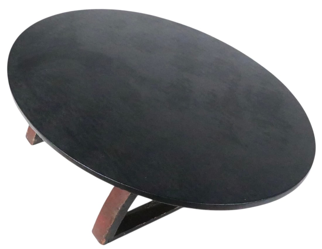 Folky Modernist Oval Coffee Table - 9