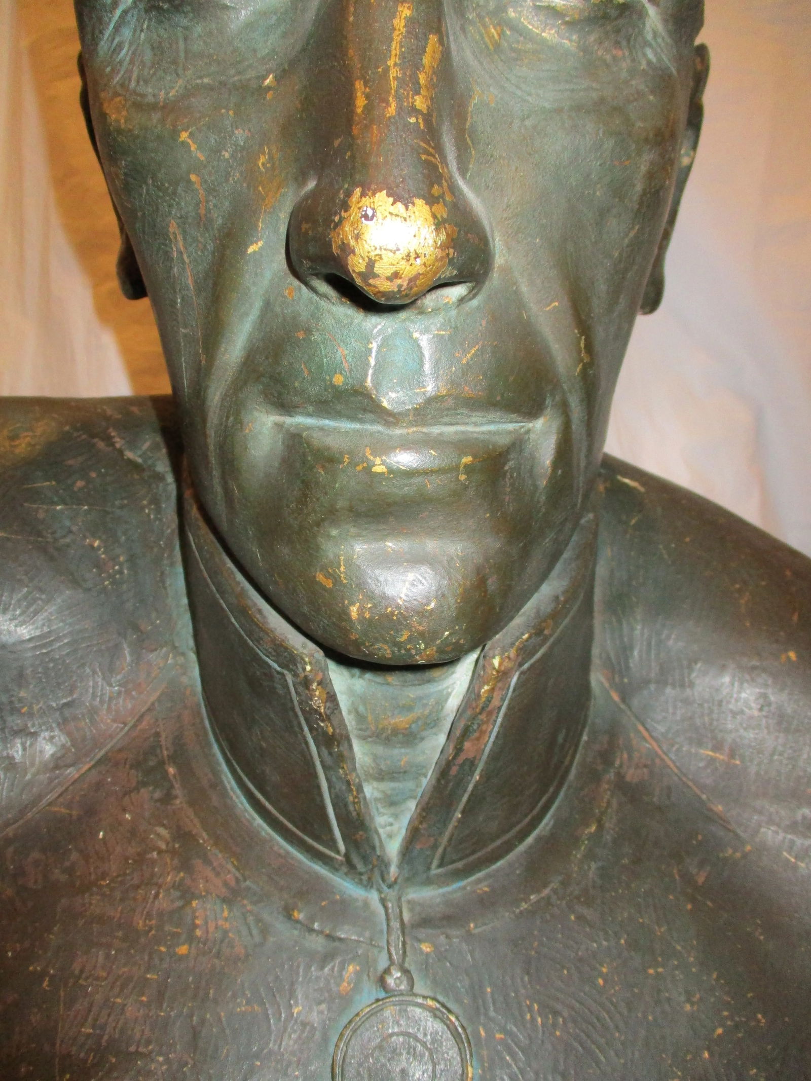 Vintage Plaster Bust Simon Bolivar by Nichola Veloz - 4