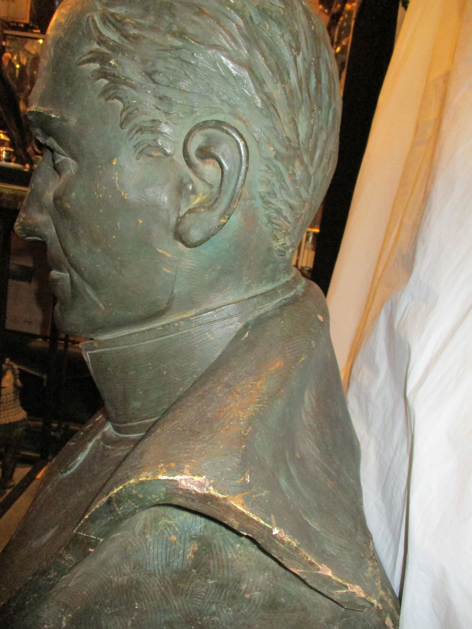 Vintage Plaster Bust Simon Bolivar by Nichola Veloz - 7