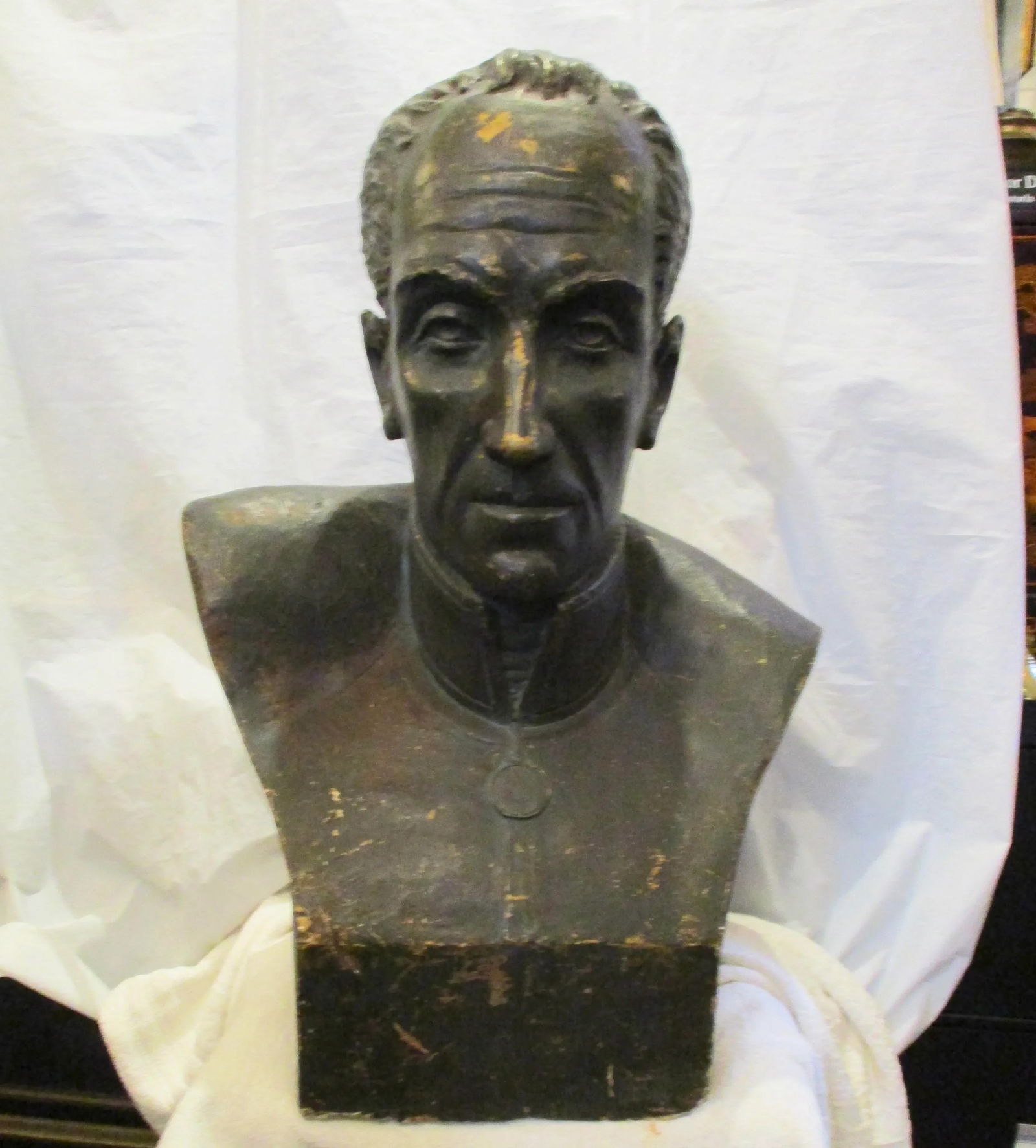 Vintage Plaster Bust Simon Bolivar by Nichola Veloz - 9
