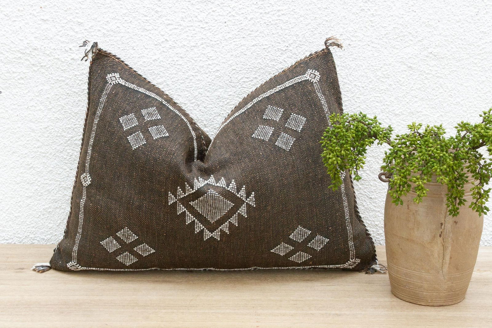 Ancient Earth Silk Rug Lumbar Pillow - 7