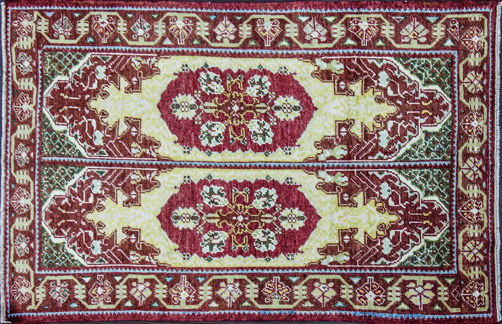Antique Oushak Rug, Double Prayer - 2