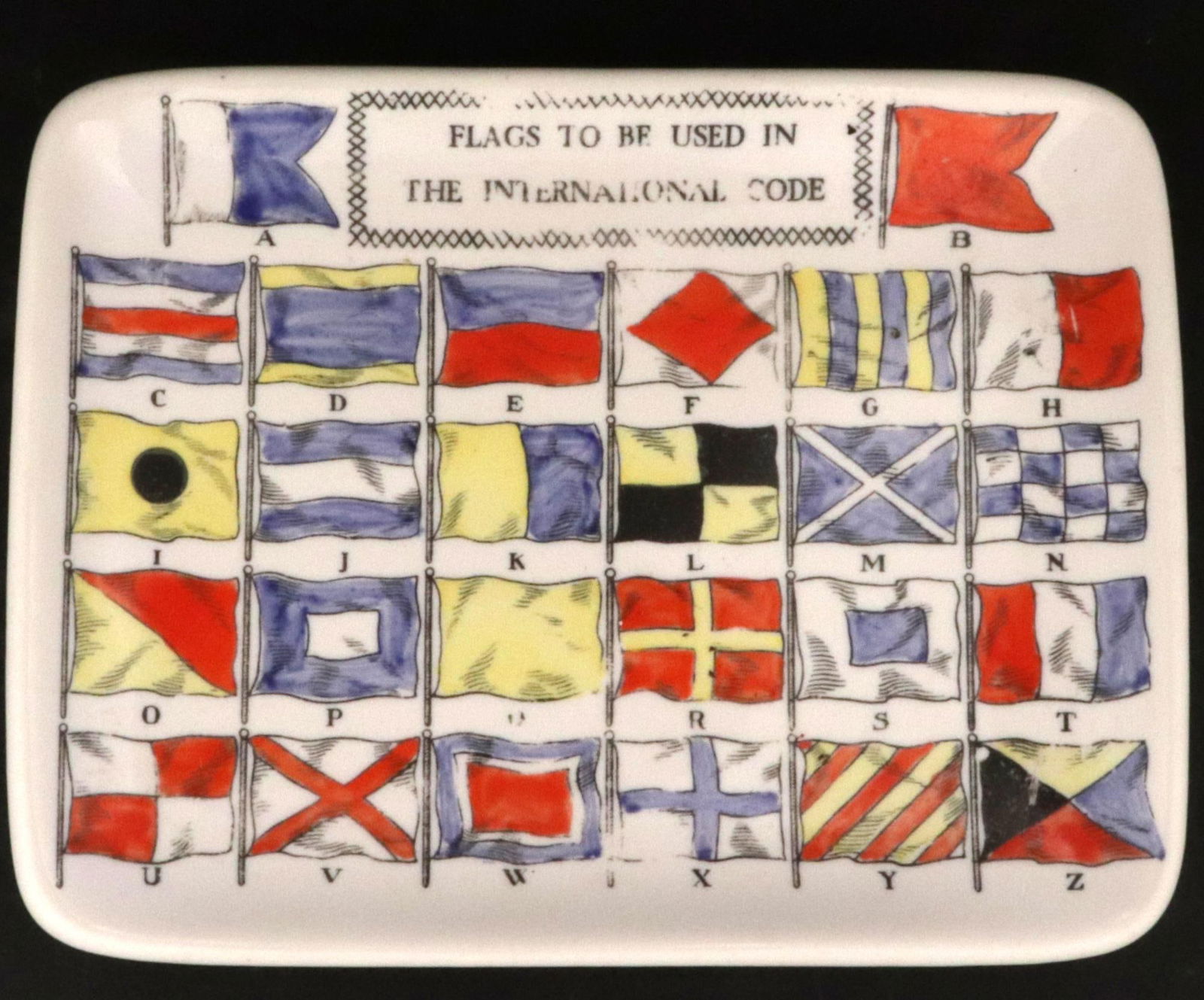 Piero Fornasetti Ceramic International Flag Code Jewelry Dish - 4