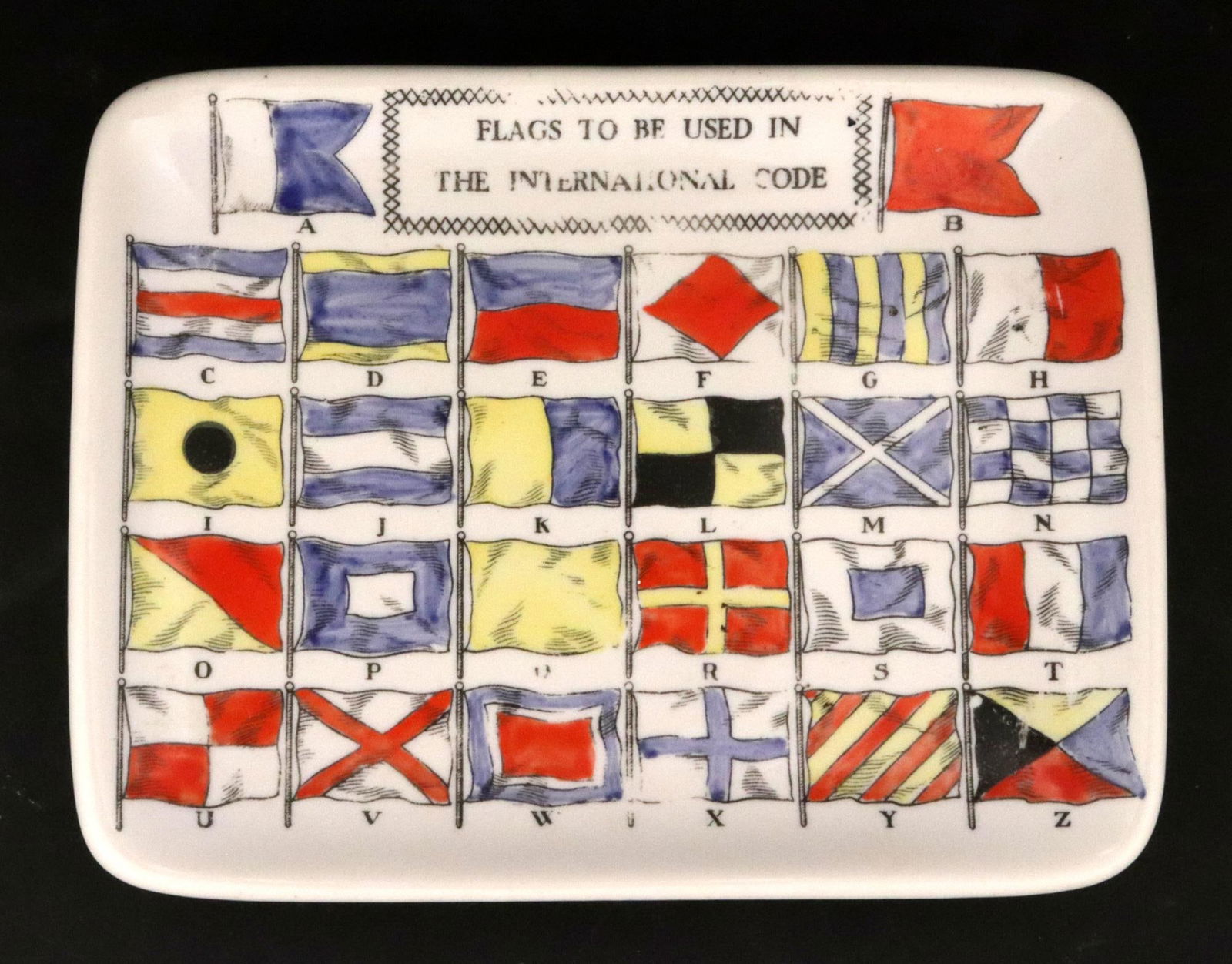 Piero Fornasetti Ceramic International Flag Code Jewelry Dish - 6