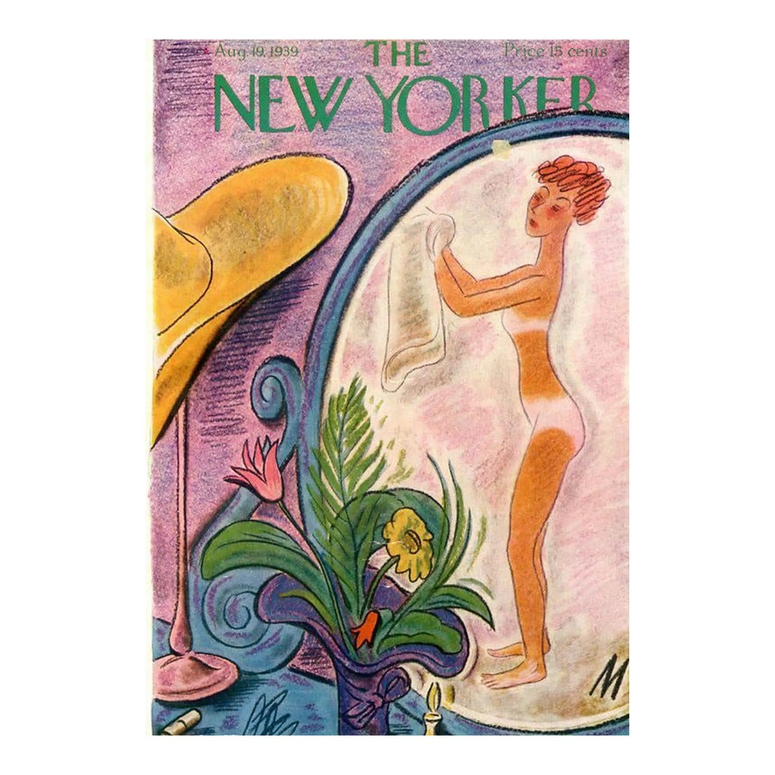 1939 Vintage New Yorker Cover, August 19 (Julian De Miskey), Original New Yorker Magazine Cover, Sum (1 of 2)