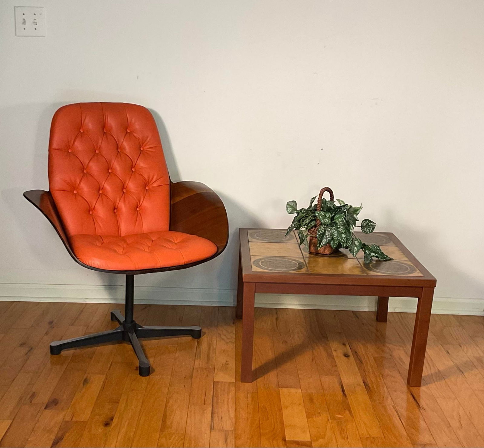 Pair of Danish Modern Tiled-Top Teak Square End Tables, Circa 1970s - 10