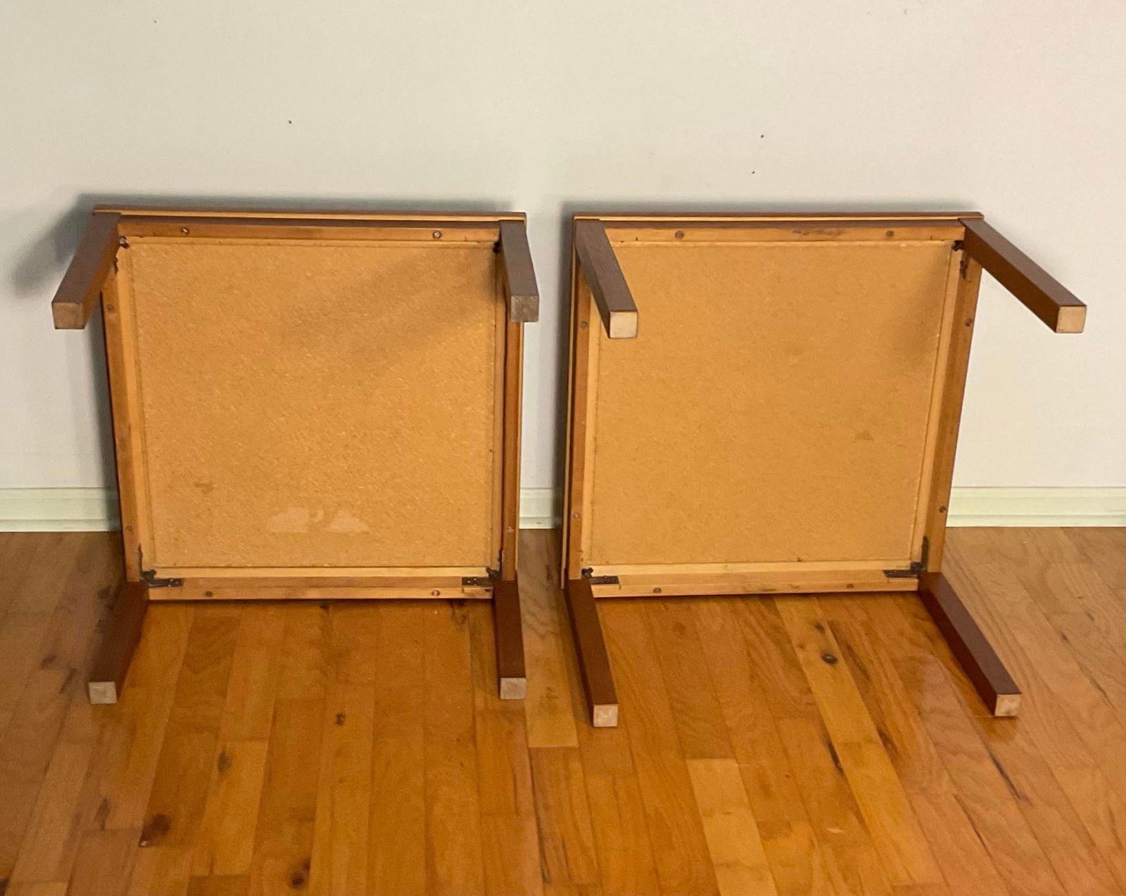 Pair of Danish Modern Tiled-Top Teak Square End Tables, Circa 1970s - 9