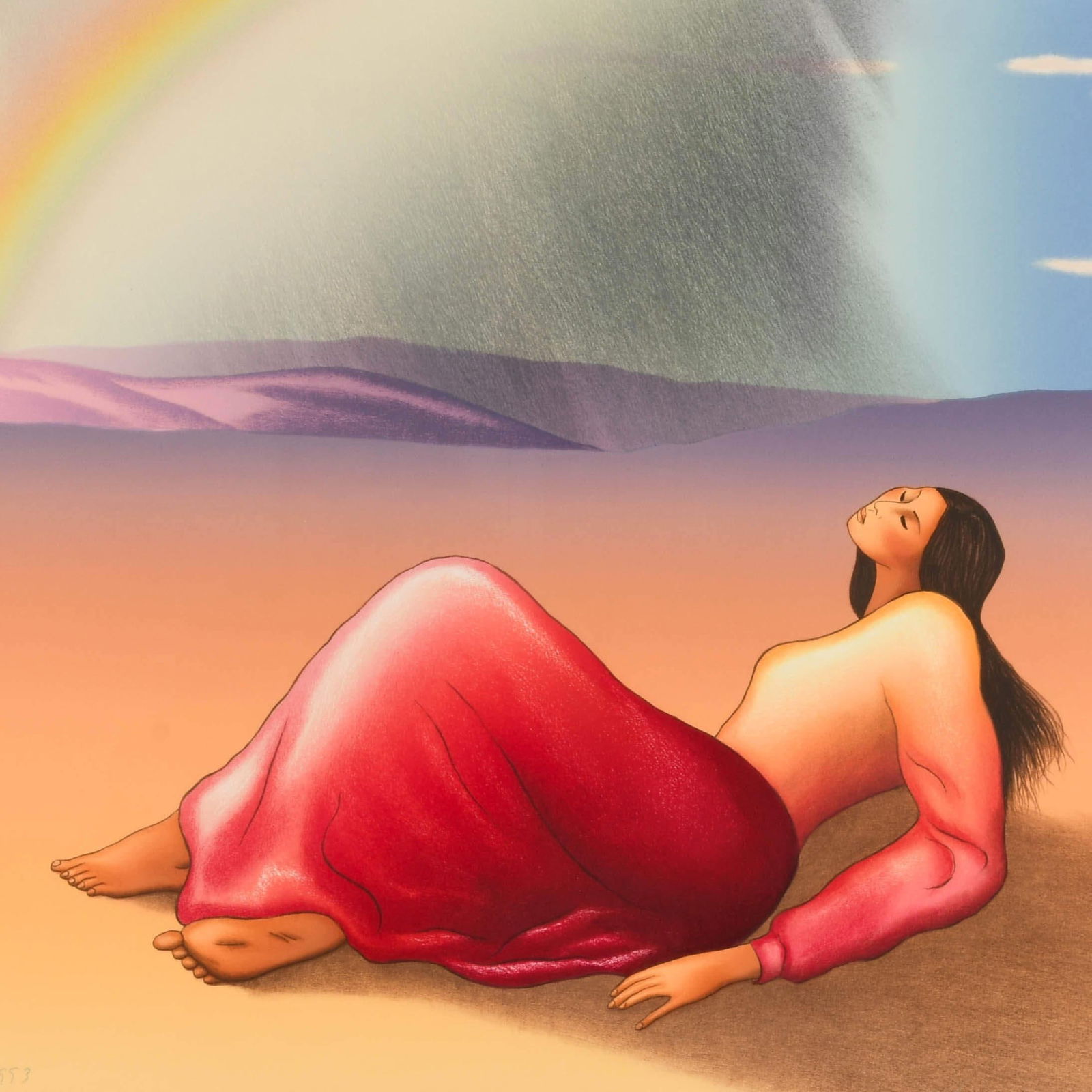 1990s Framed Signed r.c. Gorman Limited-Edition "Rainbow" Lithograph - 2