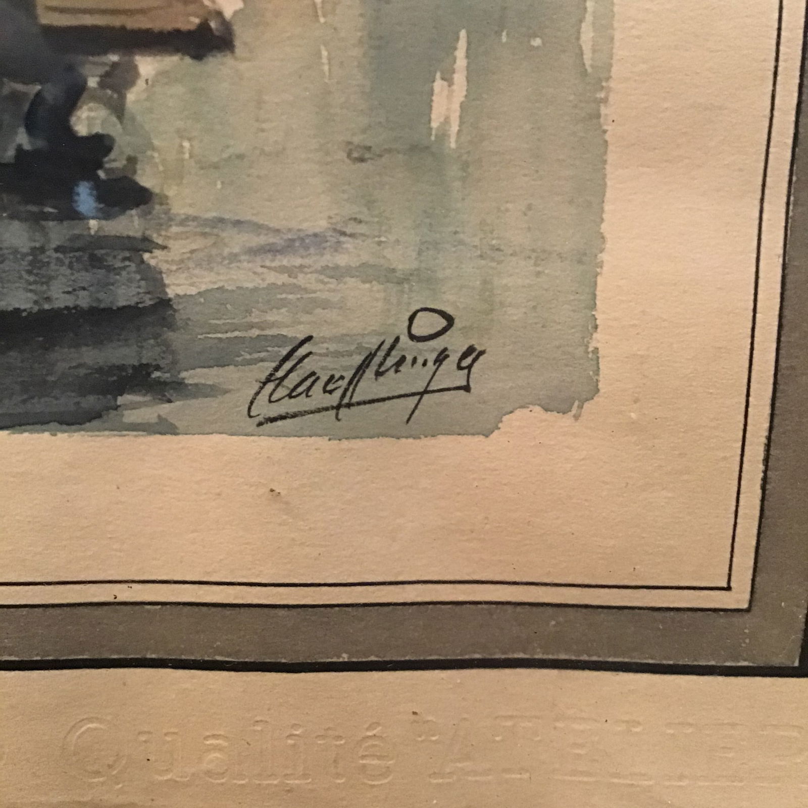 Vintage Paris Boulevard Bonne Nouvelle Watercolor Painting - 6