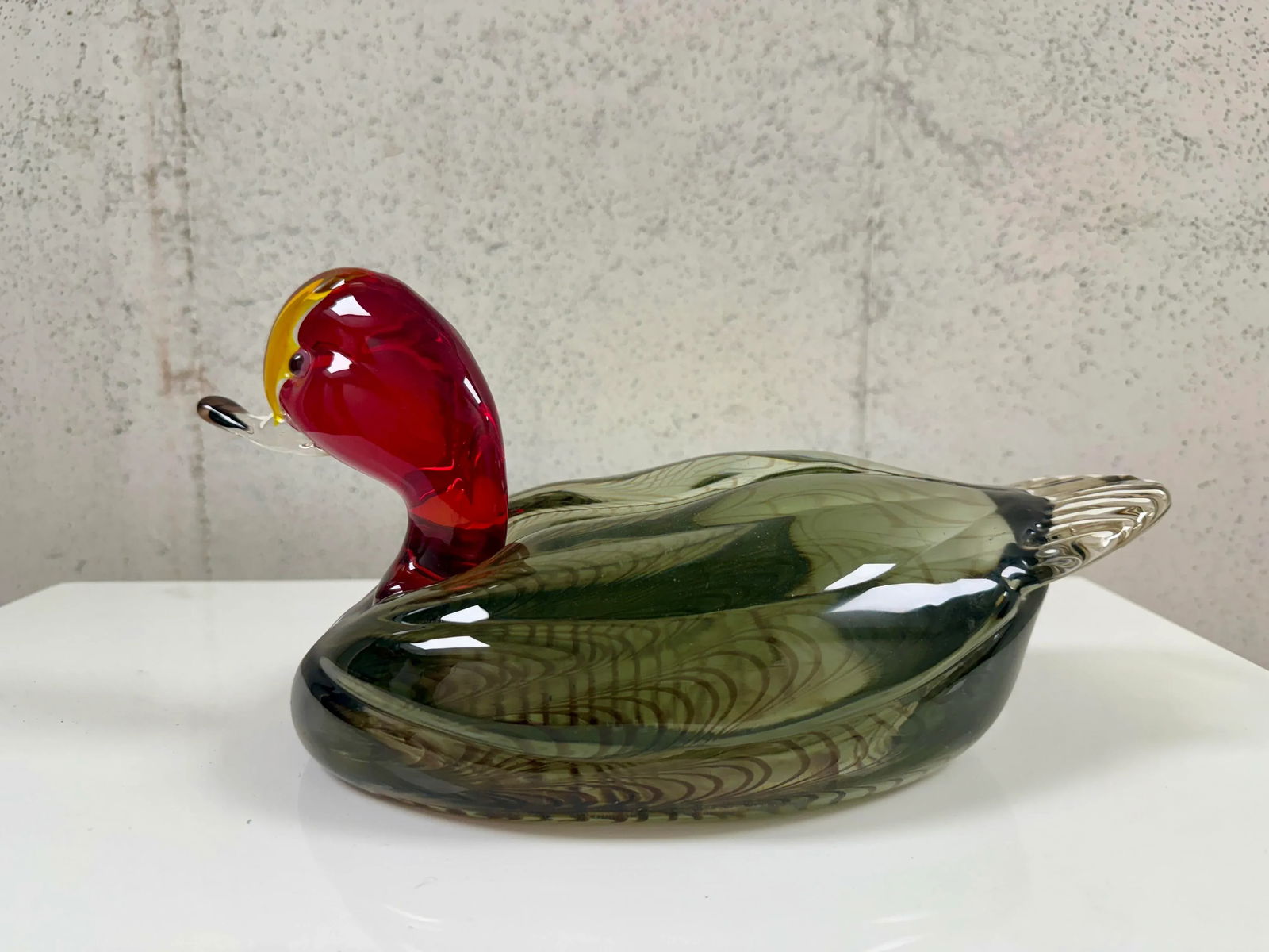 Vintage Signed Gino Cenedese Murano Glass Duck - 4