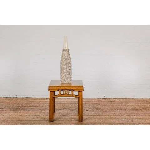 Earthy Brown and Cream Ceramic Vase with Energetic Dripping DÃ©cor - 8