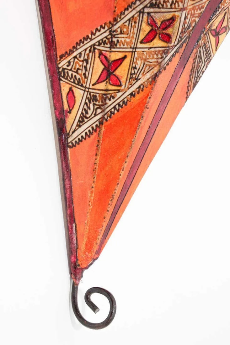 Parchment Folk Art African Wall Sconce - 4