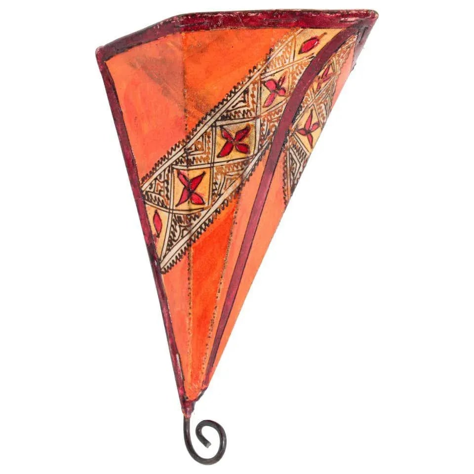 Parchment Folk Art African Wall Sconce - 8