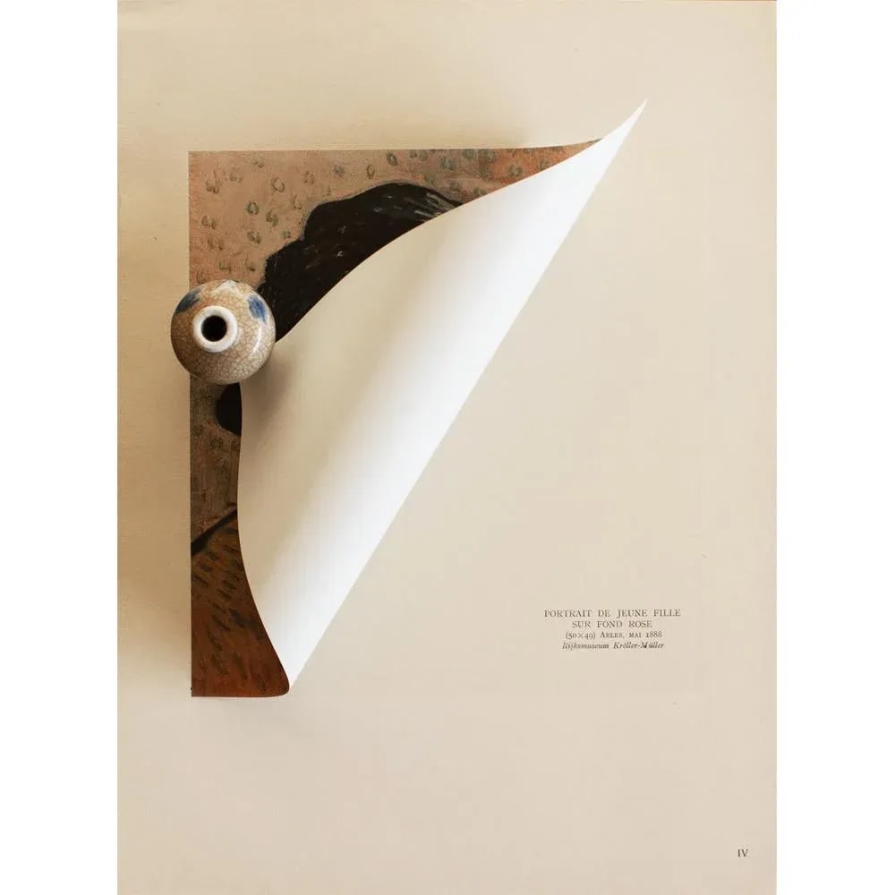 1947 After Van Gogh "Portrait of Young Girl on Pink Background", First Edition Parisian Print - 3