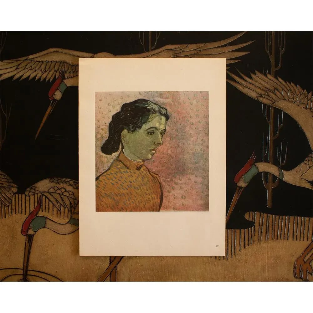 1947 After Van Gogh "Portrait of Young Girl on Pink Background", First Edition Parisian Print - 5
