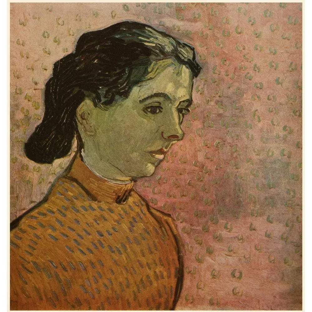 1947 After Van Gogh "Portrait of Young Girl on Pink Background", First Edition Parisian Print - 6