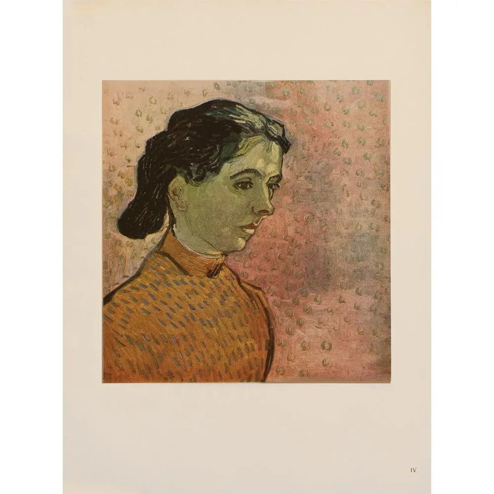 1947 After Van Gogh "Portrait of Young Girl on Pink Background", First Edition Parisian Print - 7