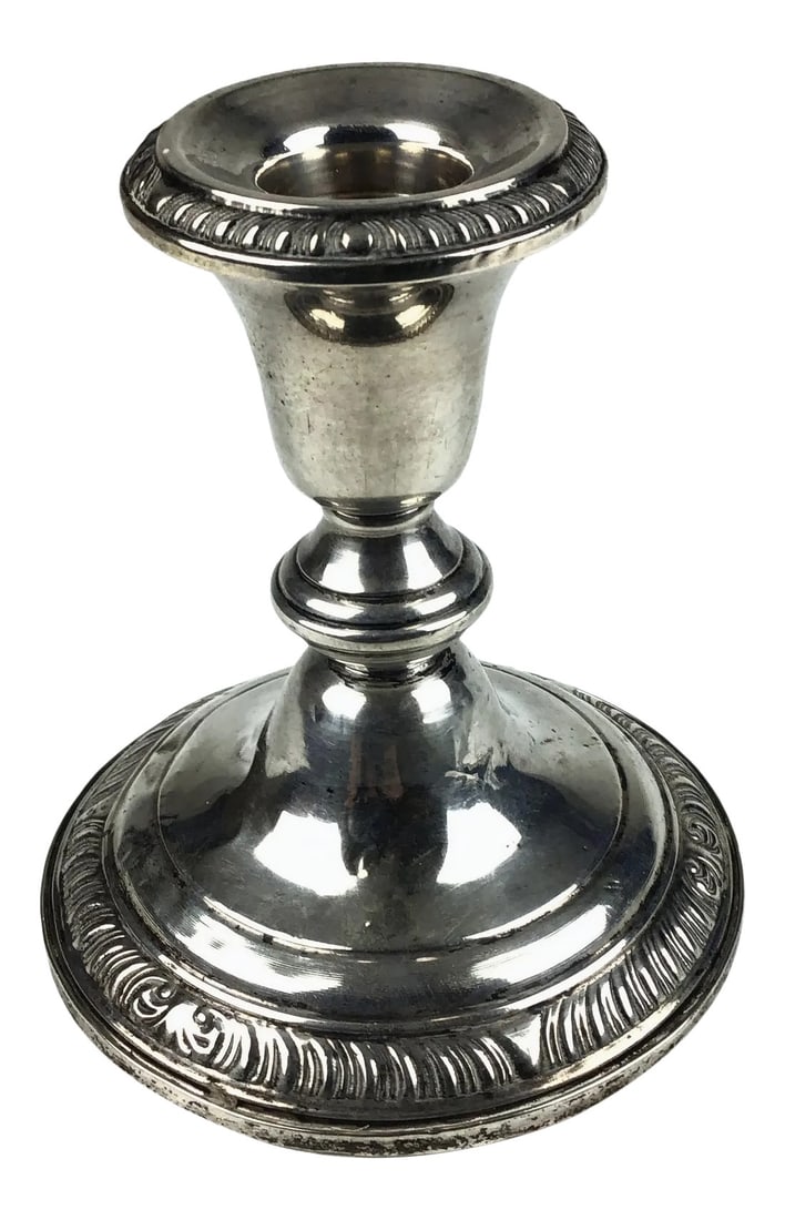 Antique Frank Whiting Weighted Sterling Candlestick Holder (1 of 10)