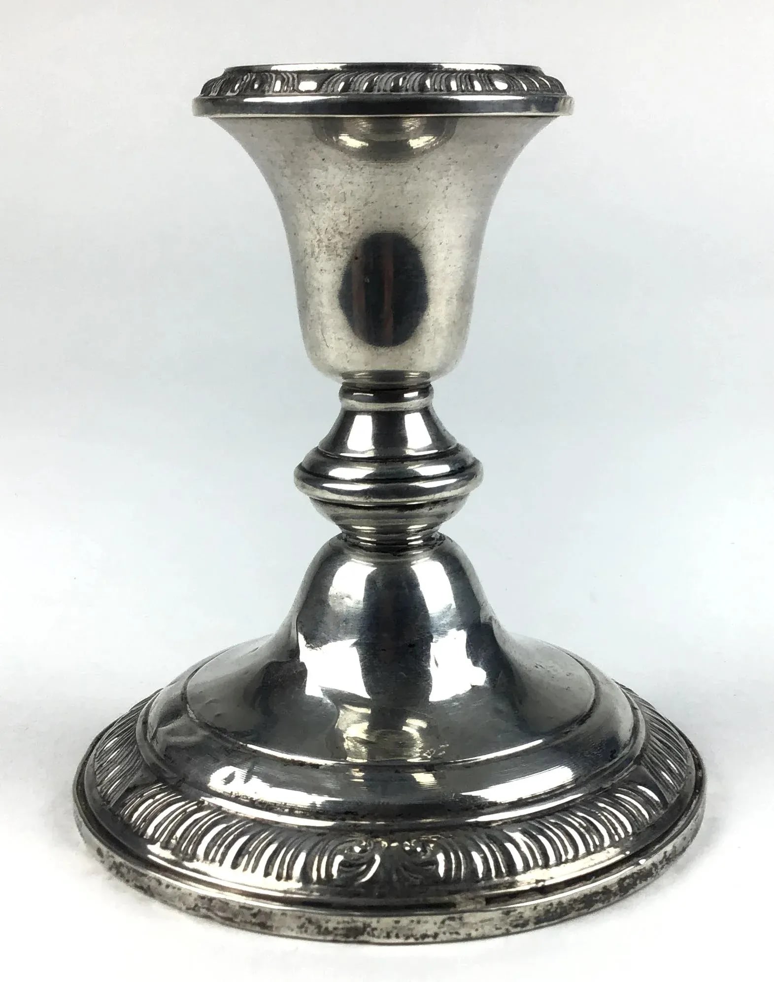 Antique Frank Whiting Weighted Sterling Candlestick Holder - 3