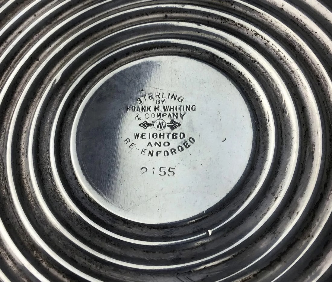 Antique Frank Whiting Weighted Sterling Candlestick Holder - 9