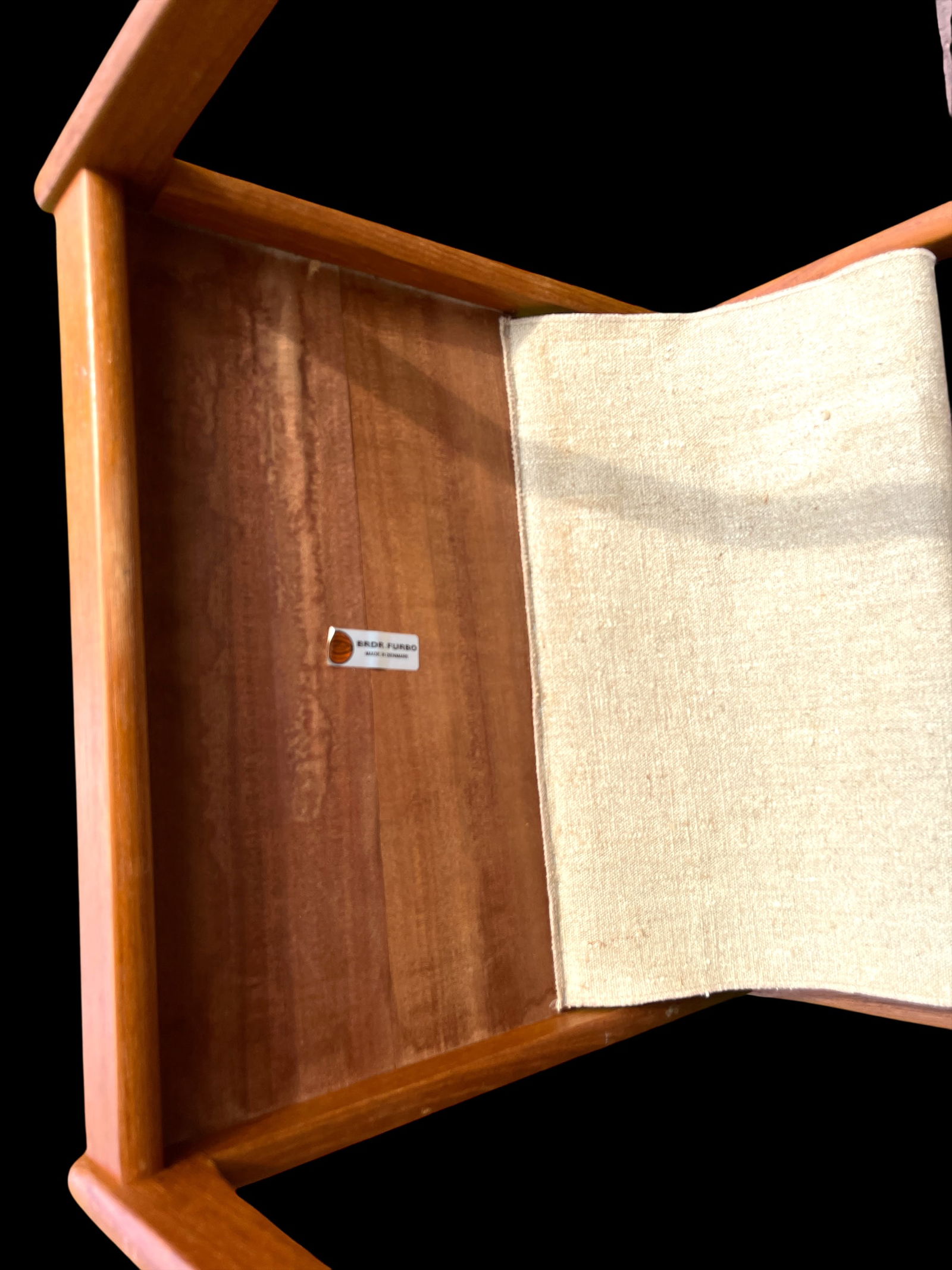 1970s Mid Century Danish Modern Side Table With Magazine Rack by BRDR Furbo of Denmark - 7