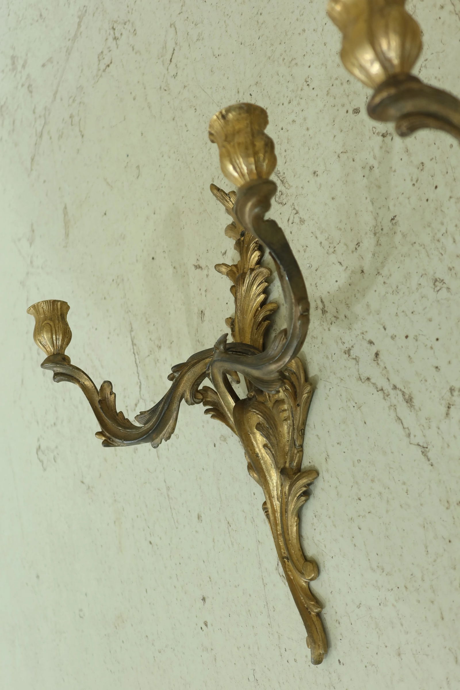 French Louis XV Style Bronze Candelabras - a Pair - 6