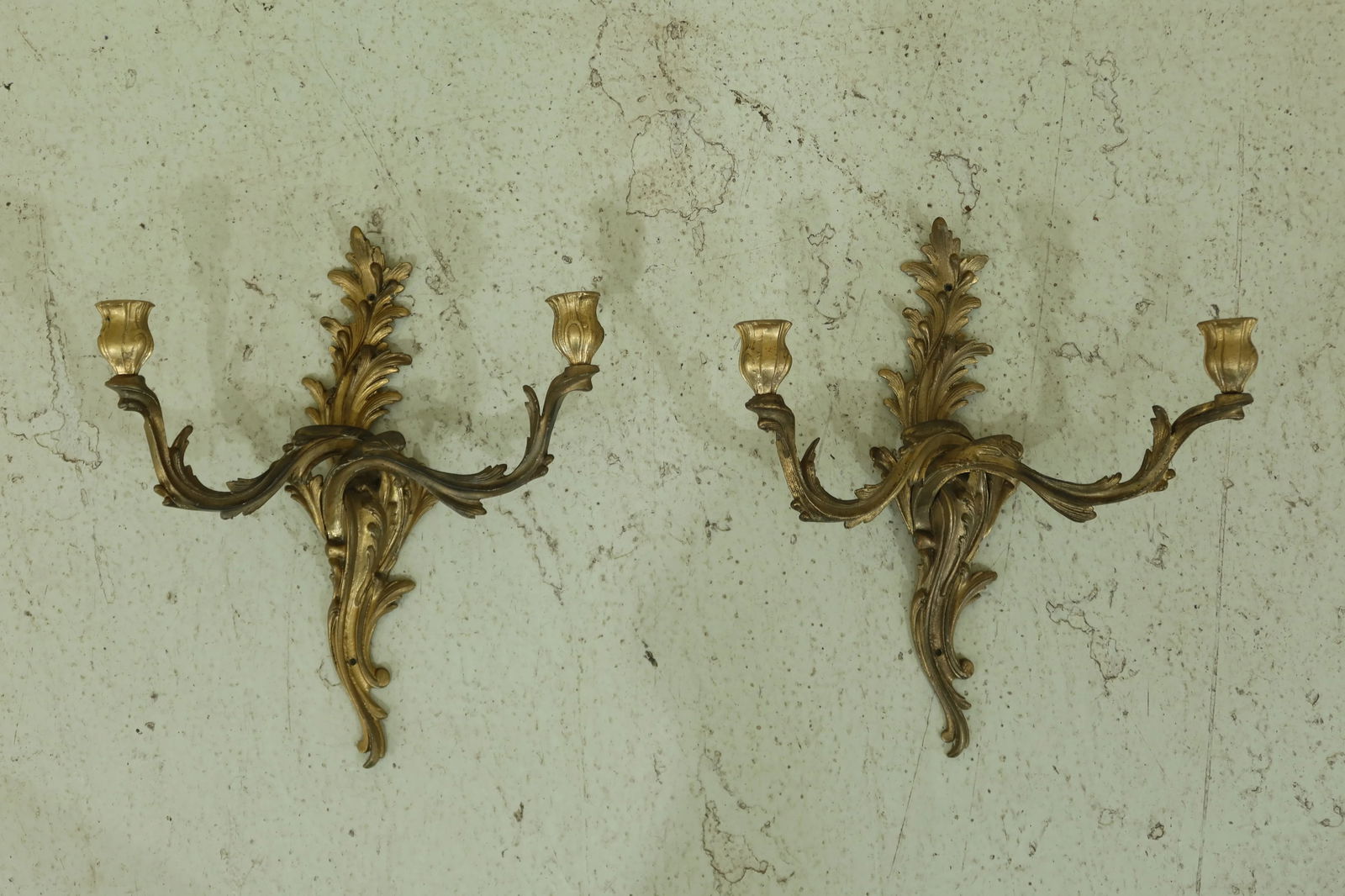 French Louis XV Style Bronze Candelabras - a Pair - 9