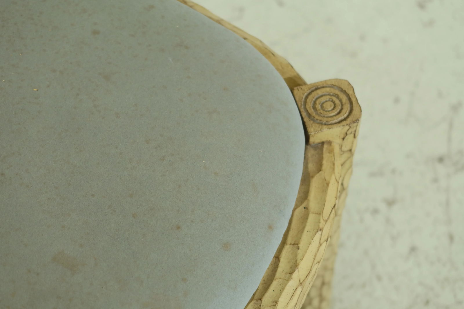 Vintage Yellow Finish Carved Side Chair - 6