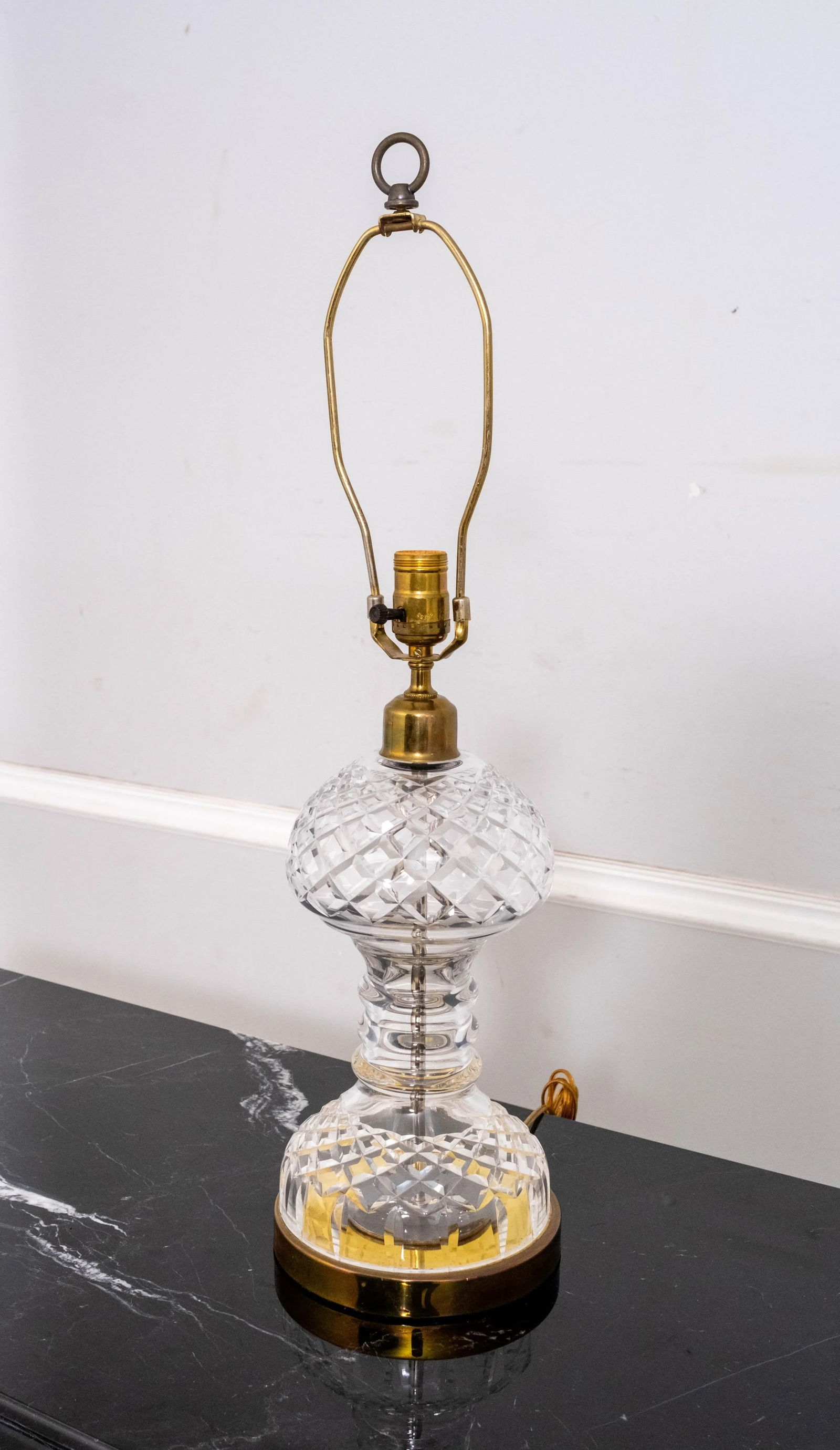 Waterford Crystal & Brass Table Lamp - 2