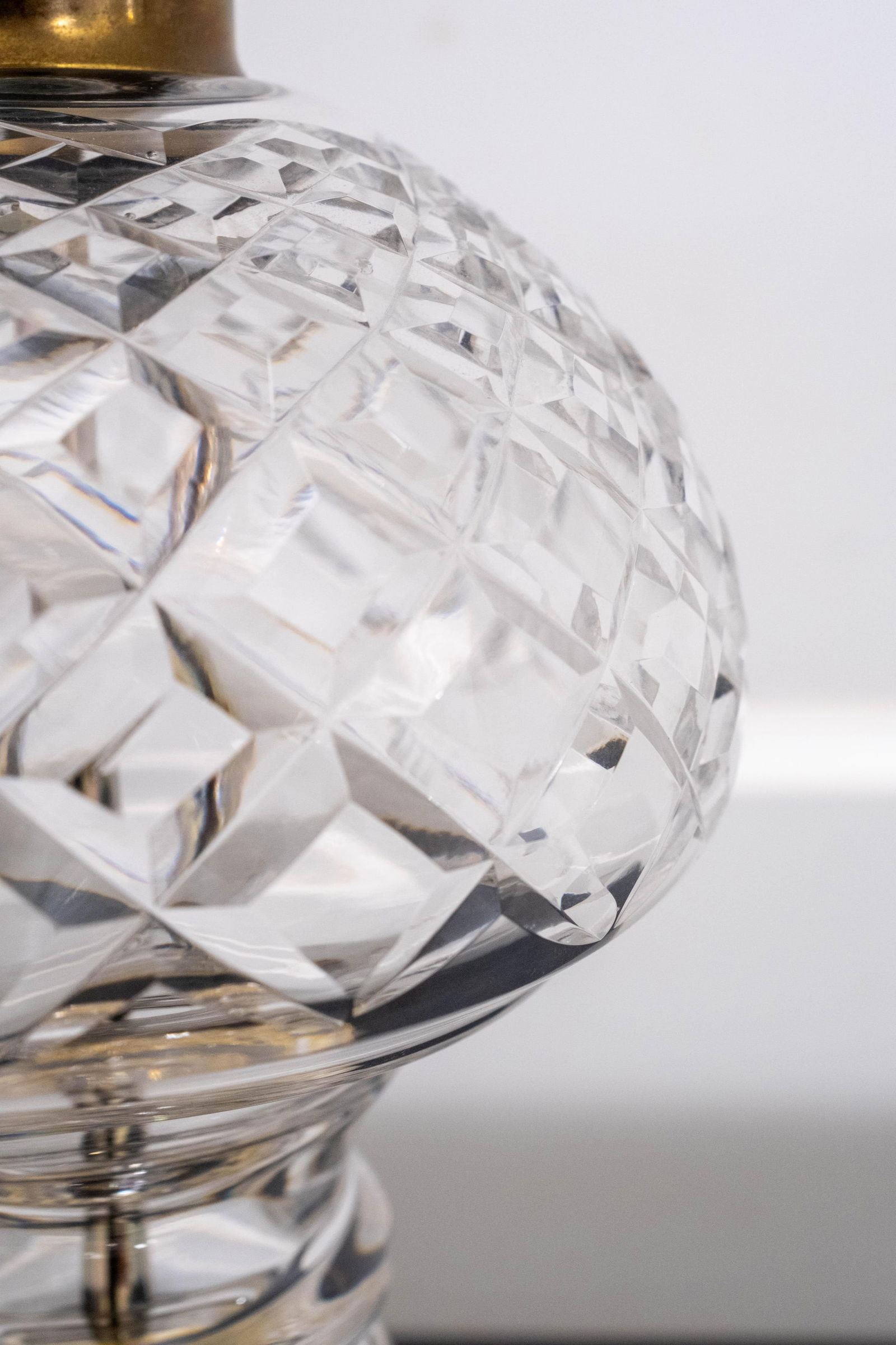 Waterford Crystal & Brass Table Lamp - 3