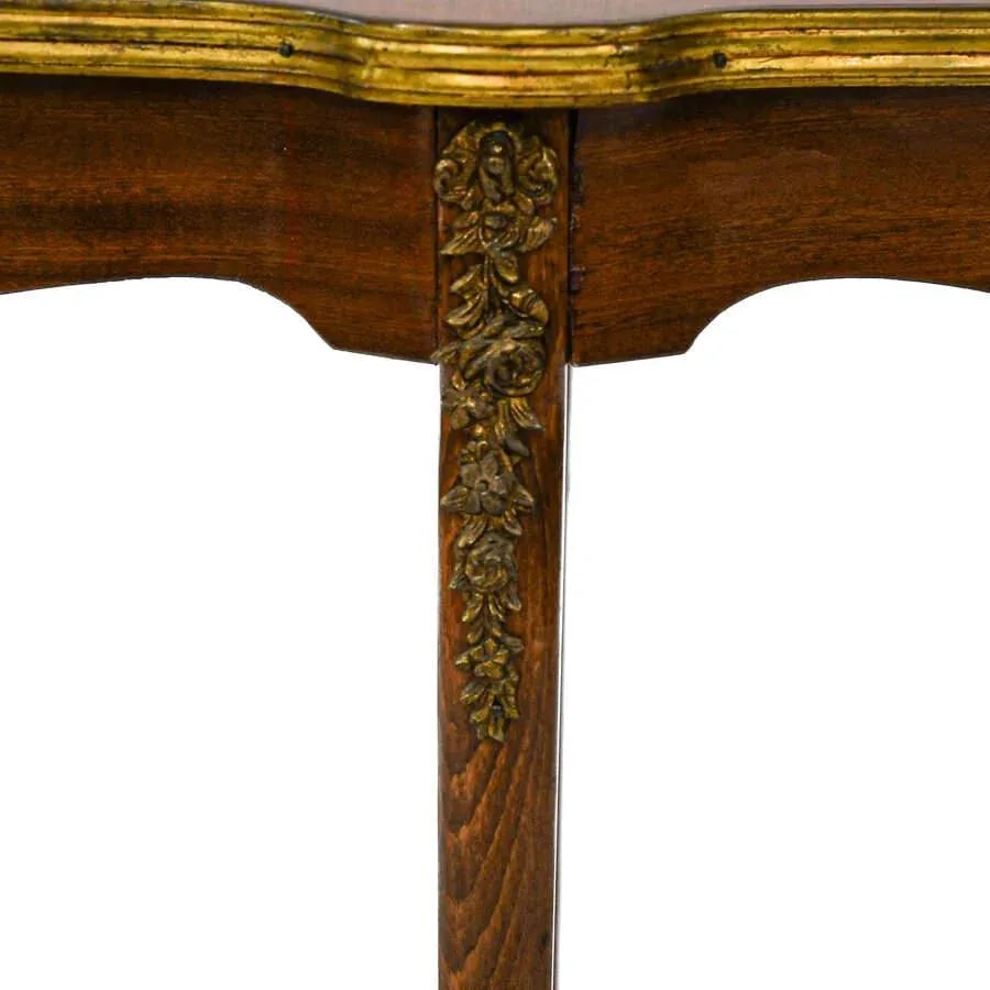 Italian Ormolu Side Table With Floral Marquetry Motif - 2