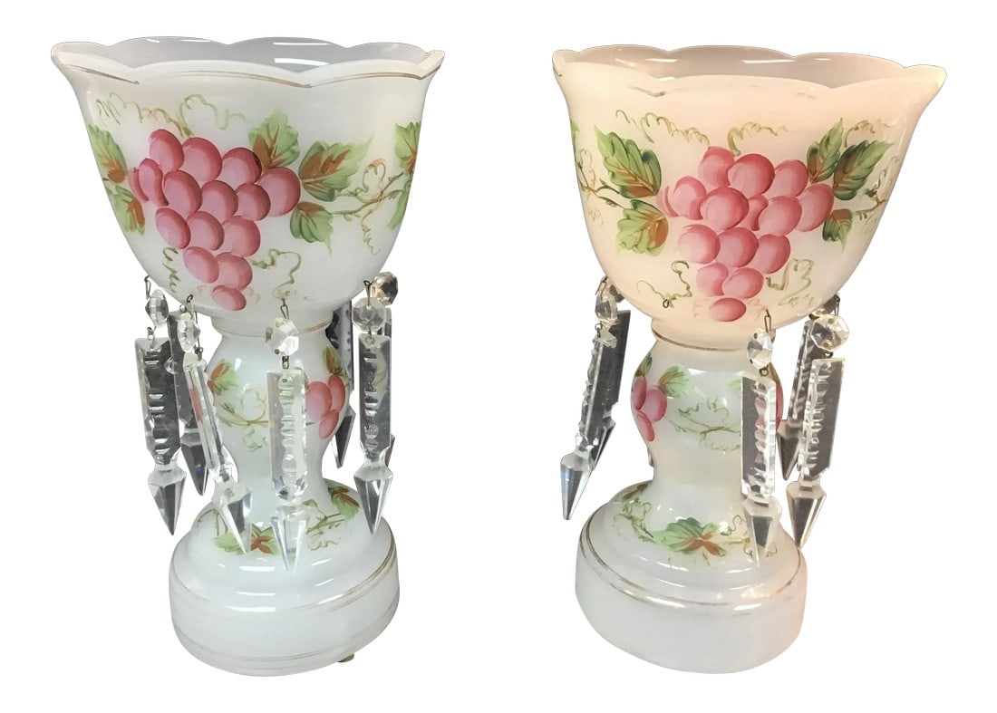 Bohemian Opaline Glass Lusters (1 of 7)