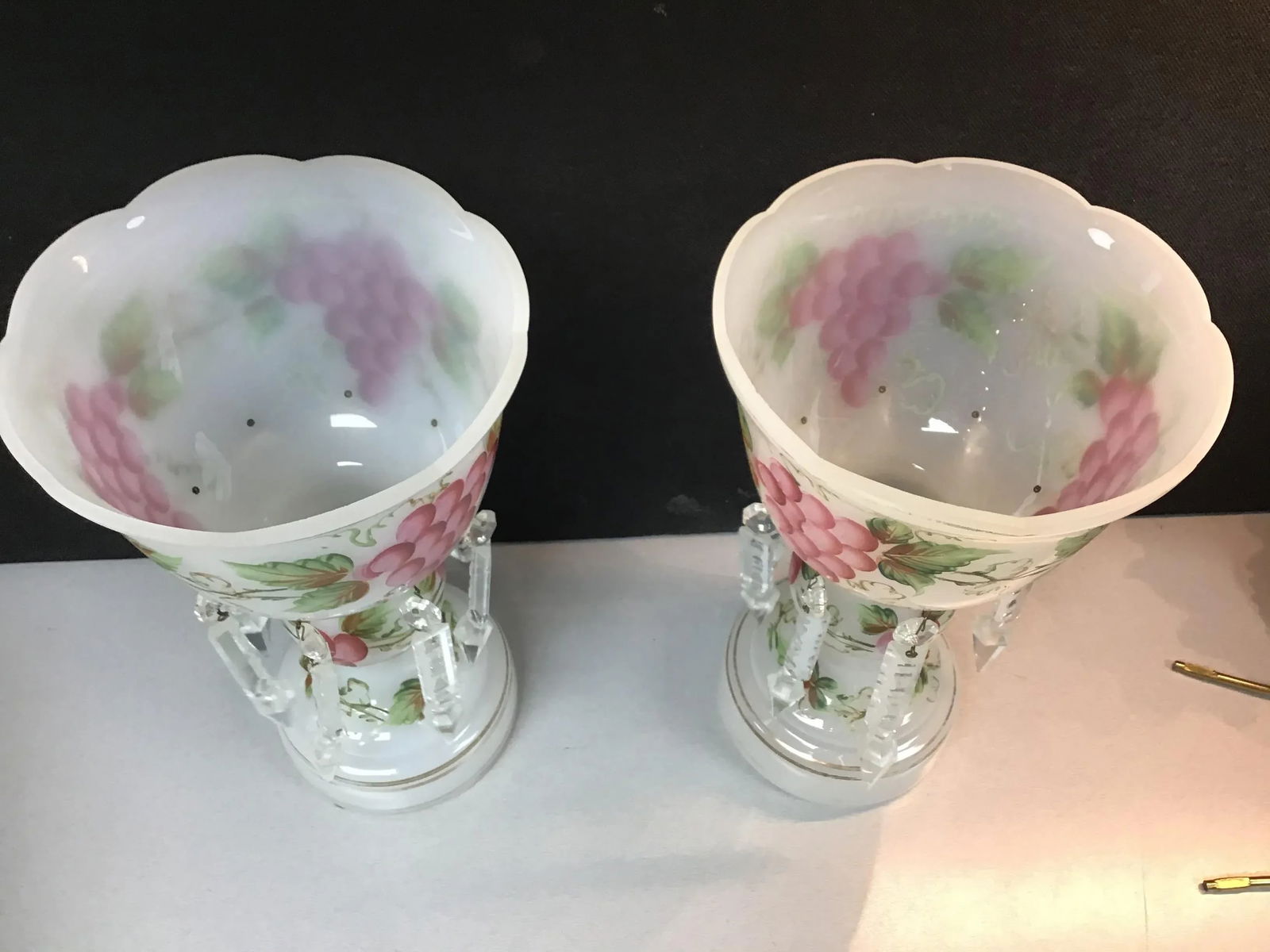 Bohemian Opaline Glass Lusters - 3