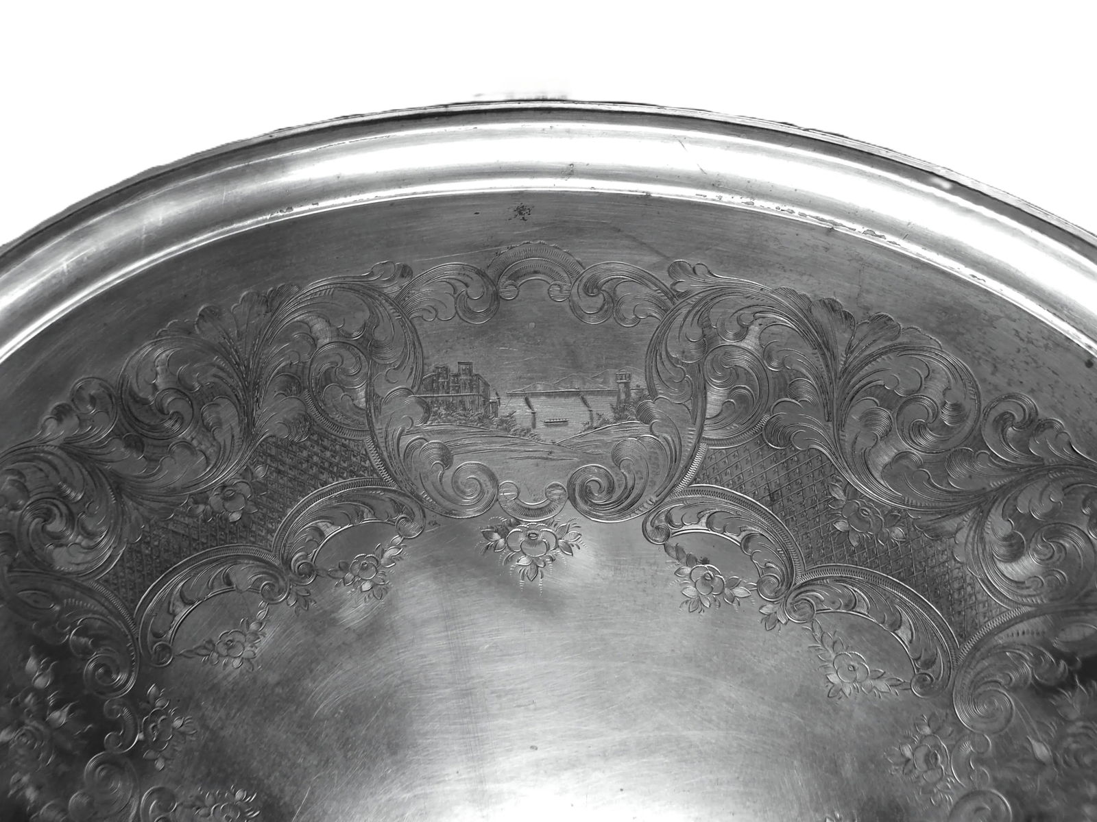 Huge Silver Plated Tray Marked "Rogers Smith & Co., New Haven, Conn.", Probably 1800s - 12
