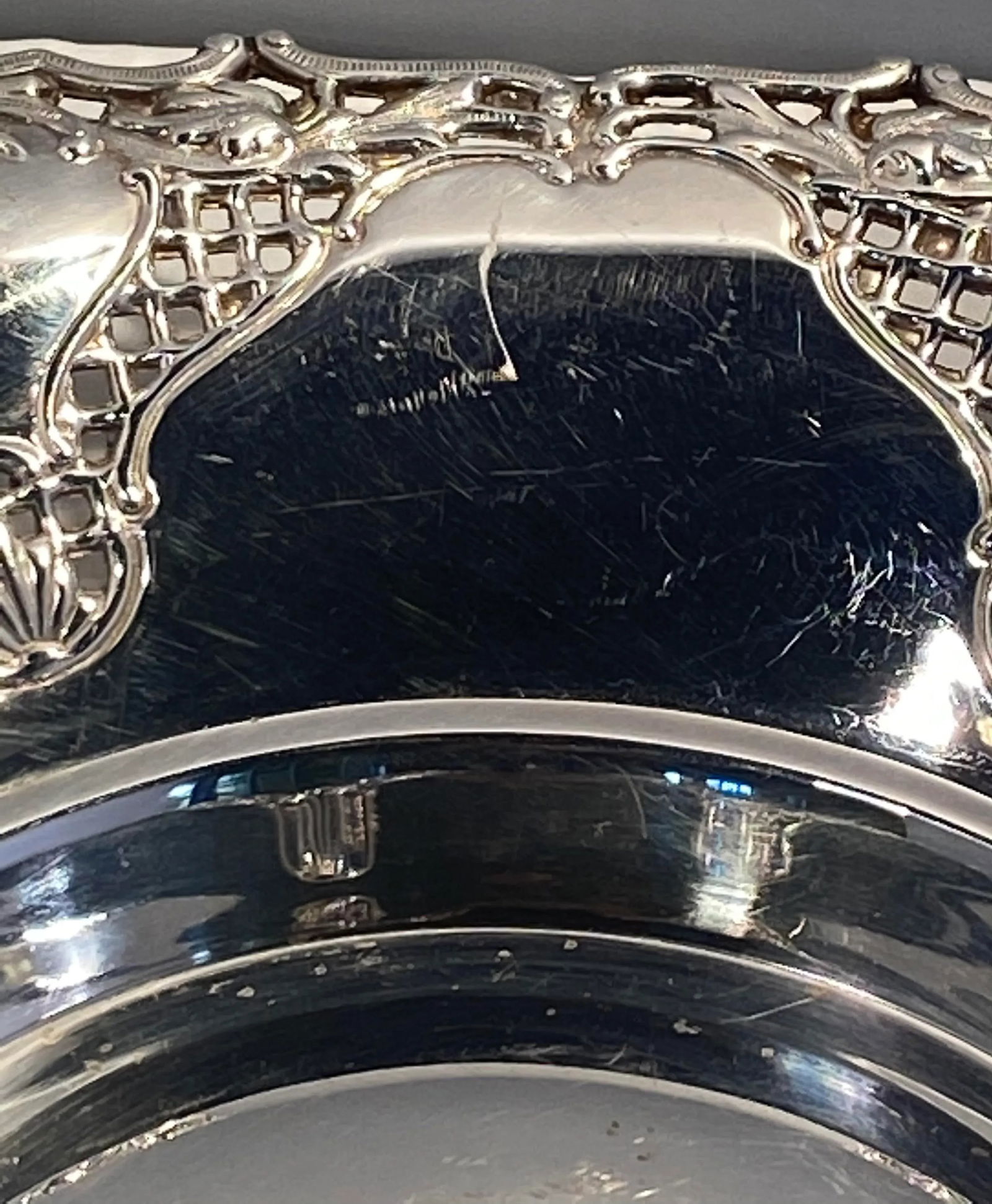 Vintage F B Rogers Silver Plate Centerpiece Bowl Made in Spain - 5