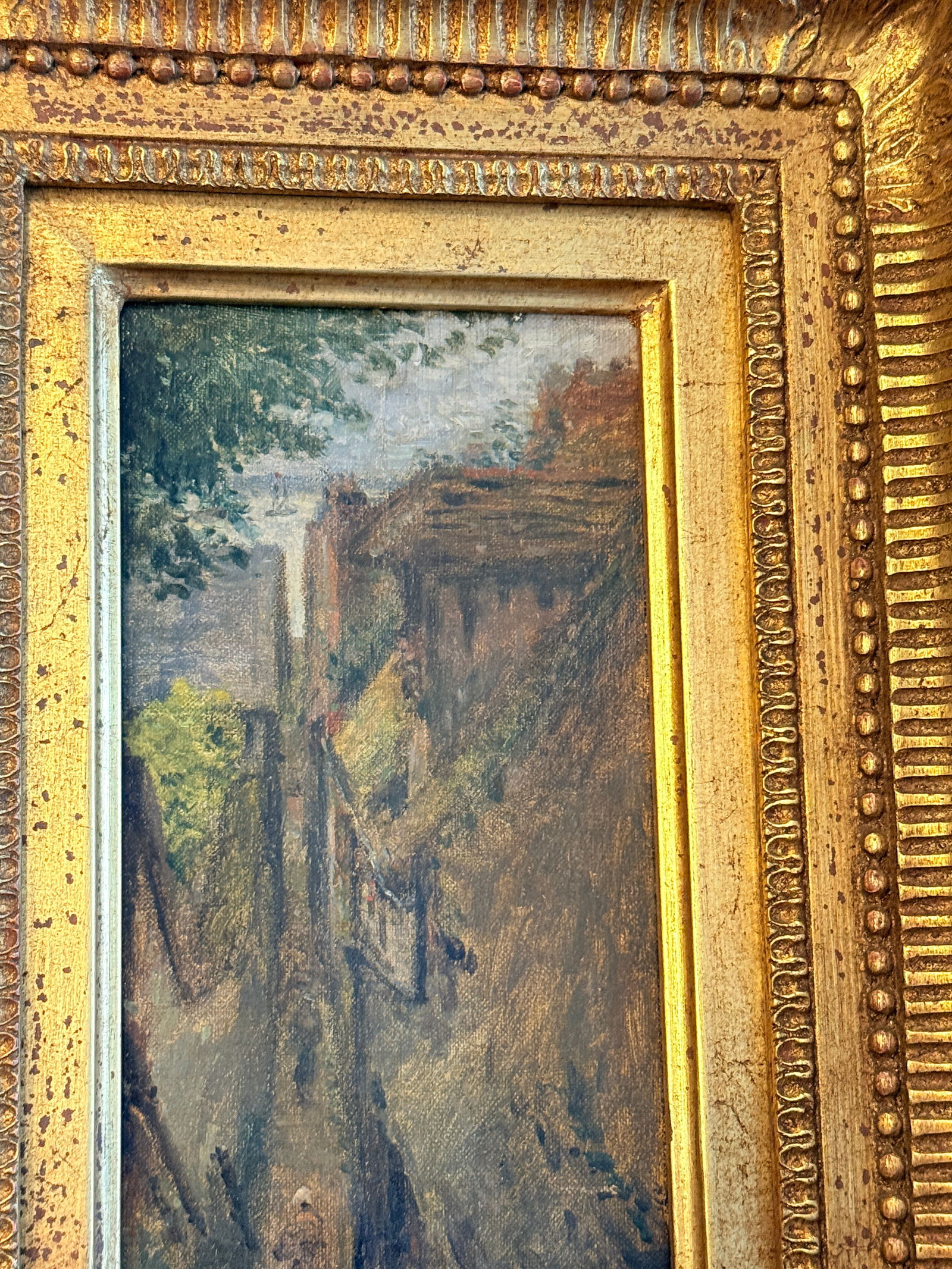 Adolphe-FÃ©lix Cals (French, 1810"“1880) "Une Rue Ã€ Honfleur" C. 1870 - 4