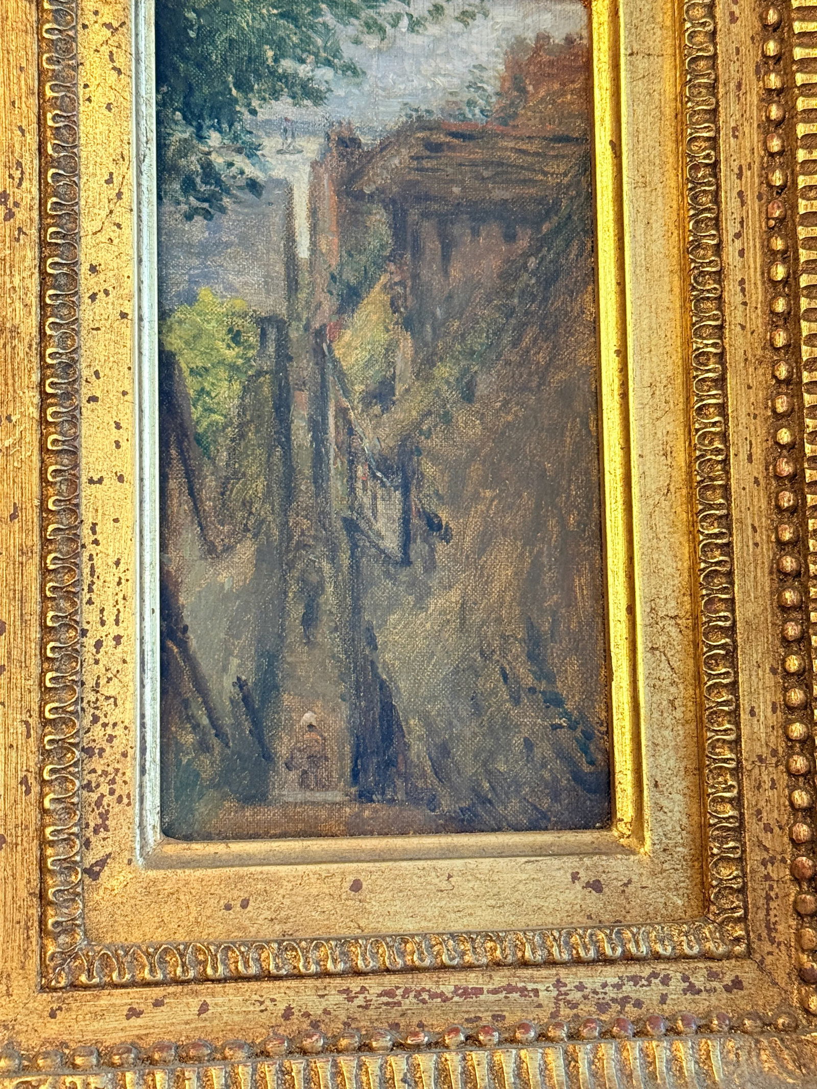 Adolphe-FÃ©lix Cals (French, 1810"“1880) "Une Rue Ã€ Honfleur" C. 1870 - 7