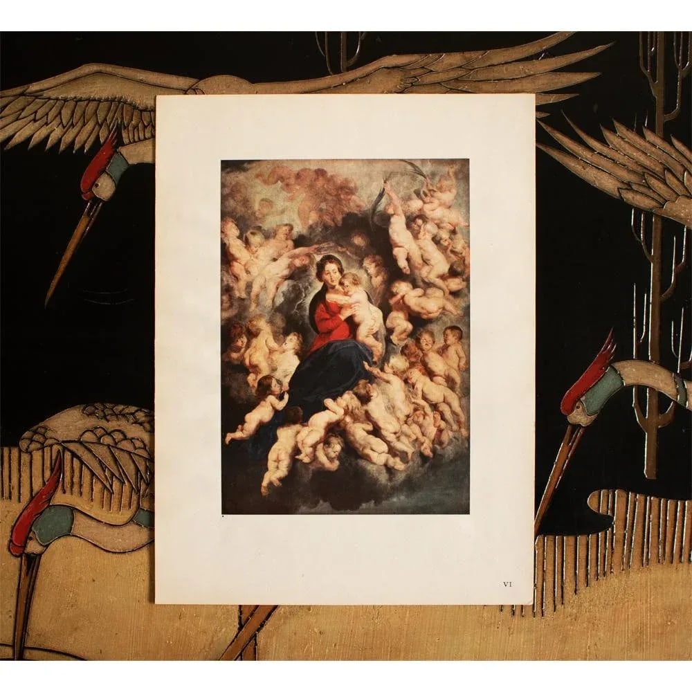 1944 Rubens "The Virgin Surrounded by Angels", First Edition Parisian Photogravure - 5