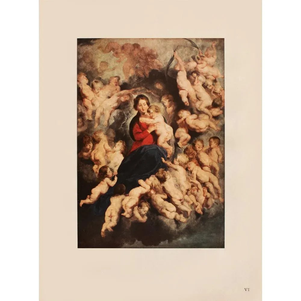 1944 Rubens "The Virgin Surrounded by Angels", First Edition Parisian Photogravure - 7
