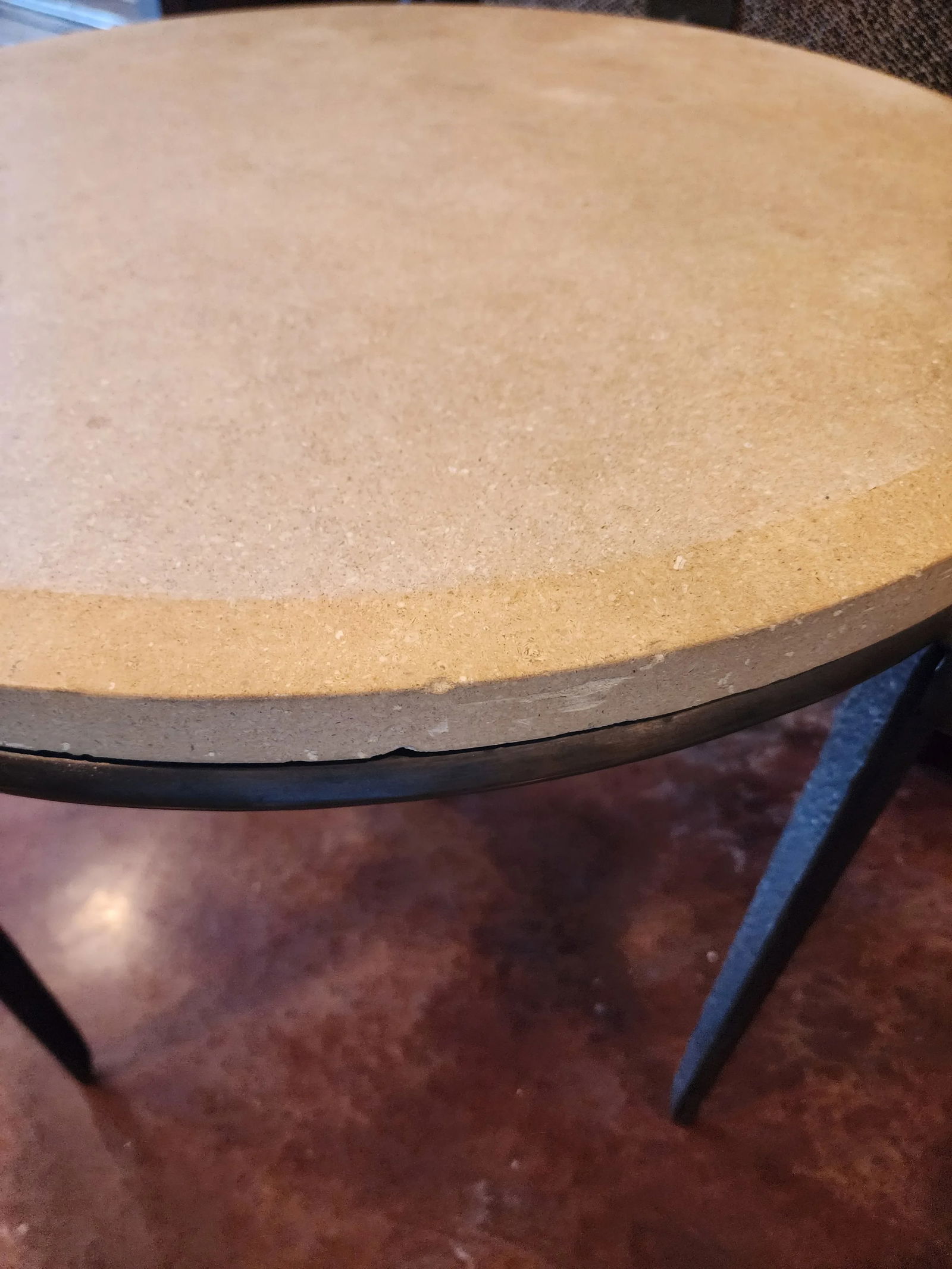 Cast Metal and Cast Stone End Table - 2