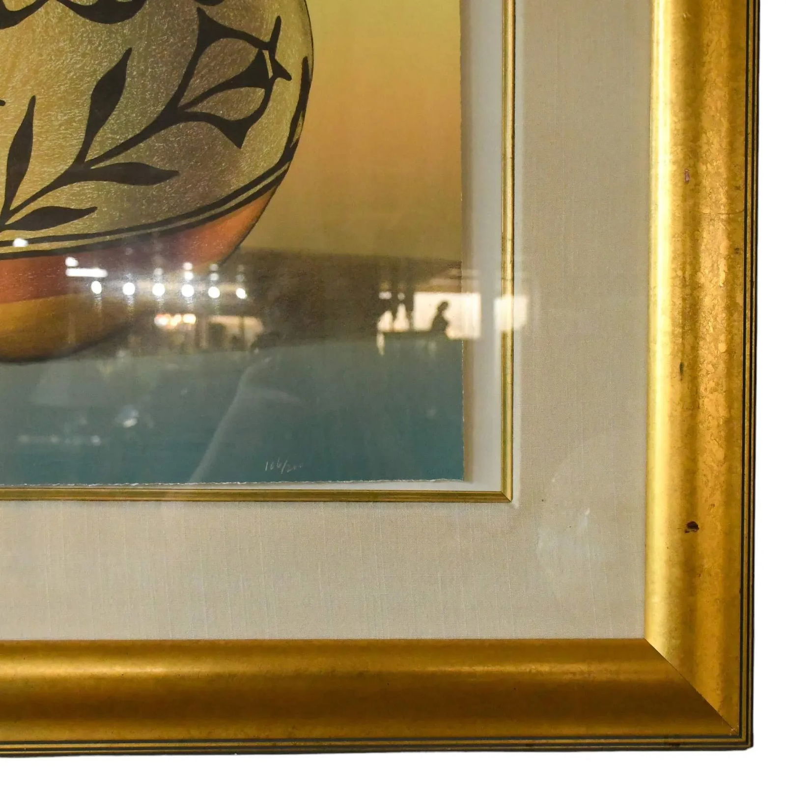 Mid 20th Century Framed Signed r.c. Gorman Lithograph "Thistle Jar" - 3