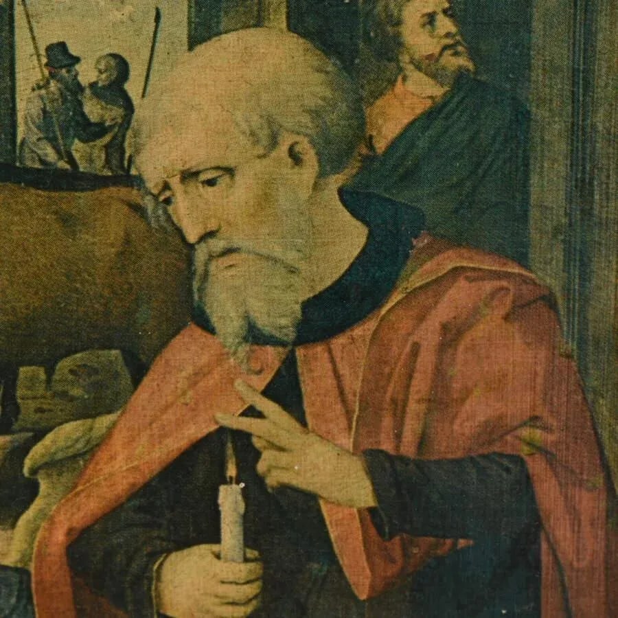 Italian Wood Triptych Holy Family - 11