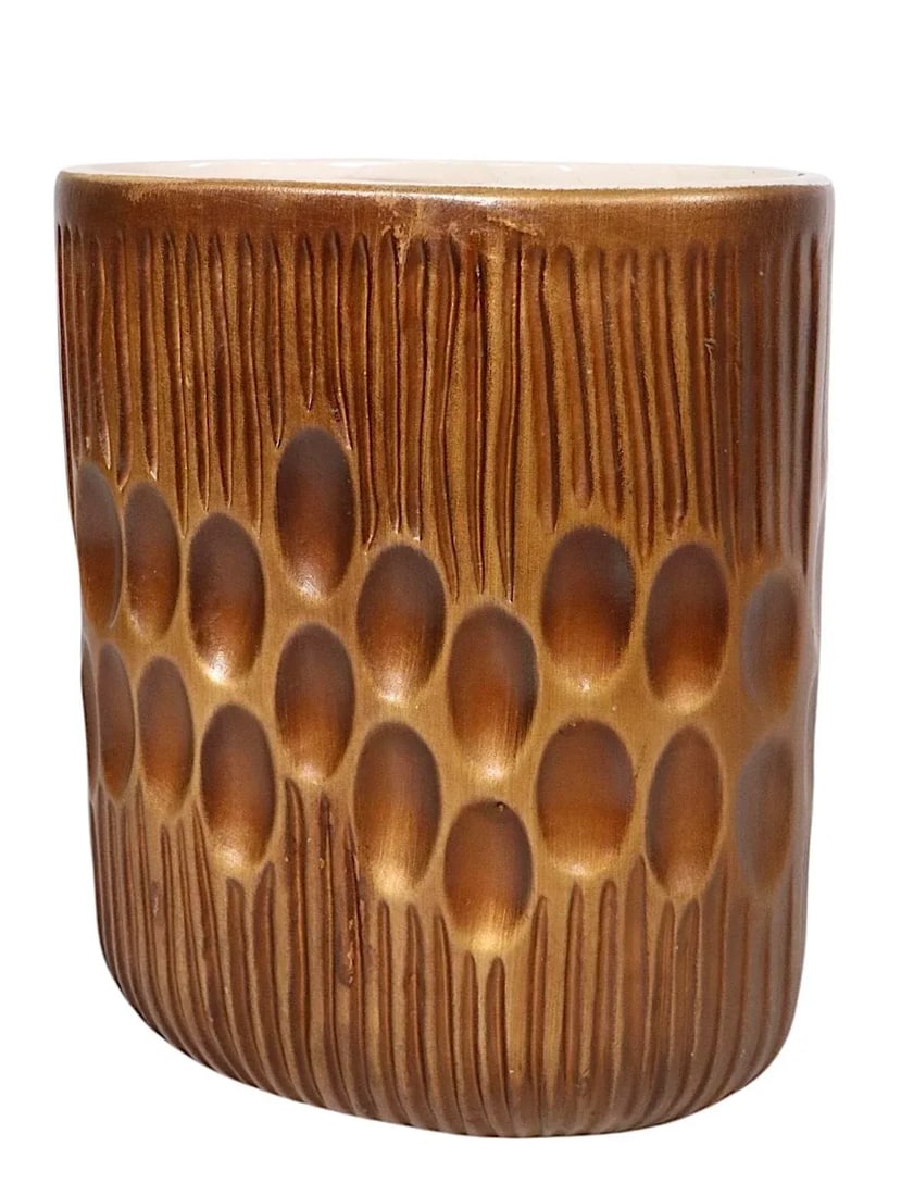 Mod Haeger Pottery Vase Planter in Bronze Glaze, Circa 1970s - 2